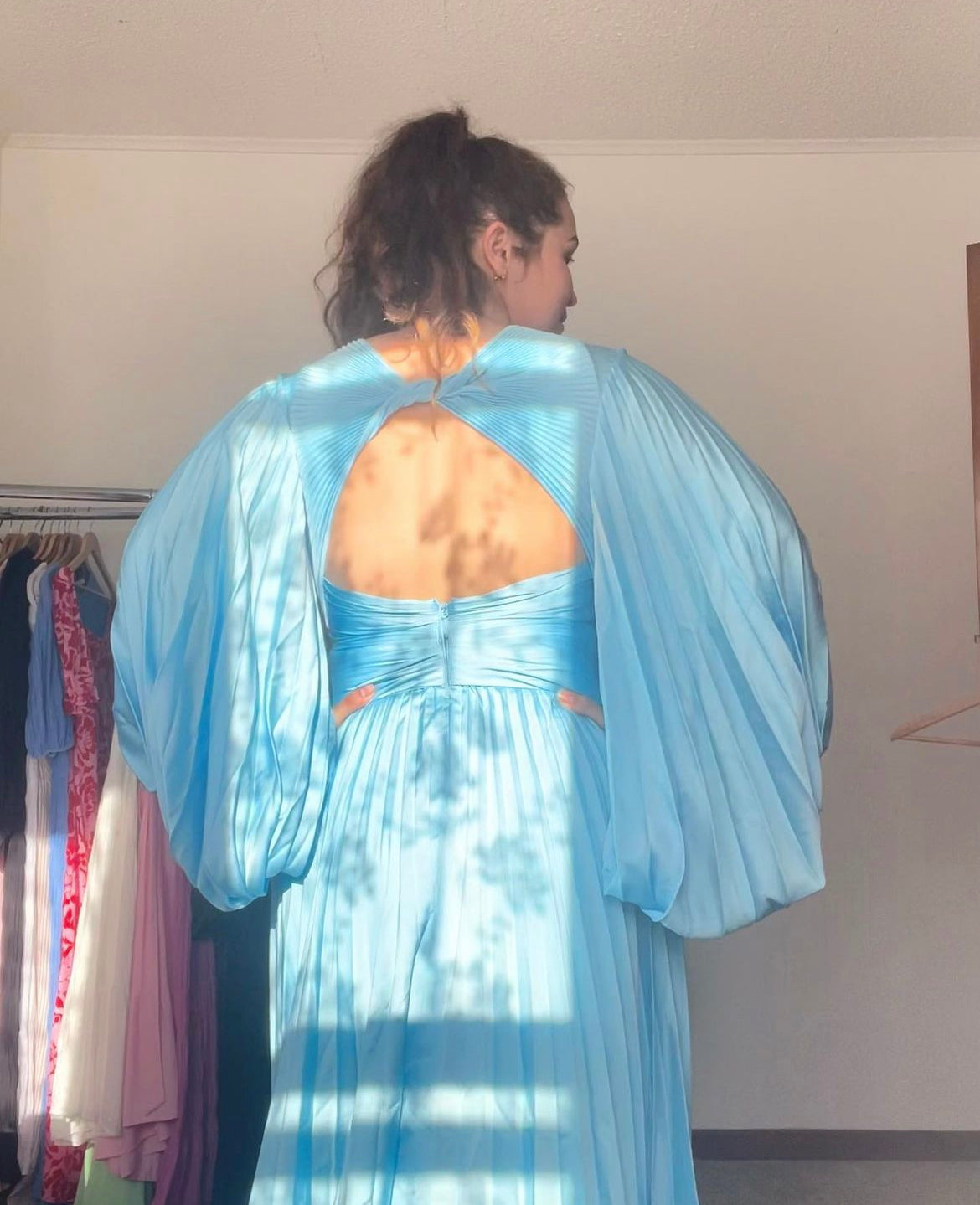 ACLER Palms Dress- Jewel Blue