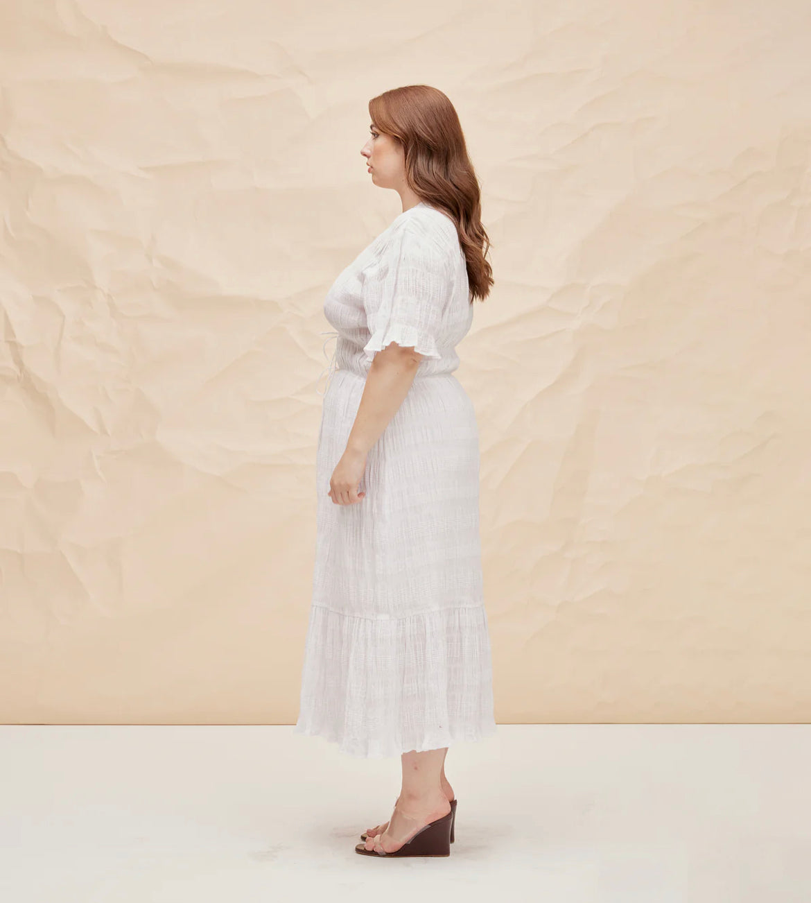RUBY Mirella V-Neck Dress- White