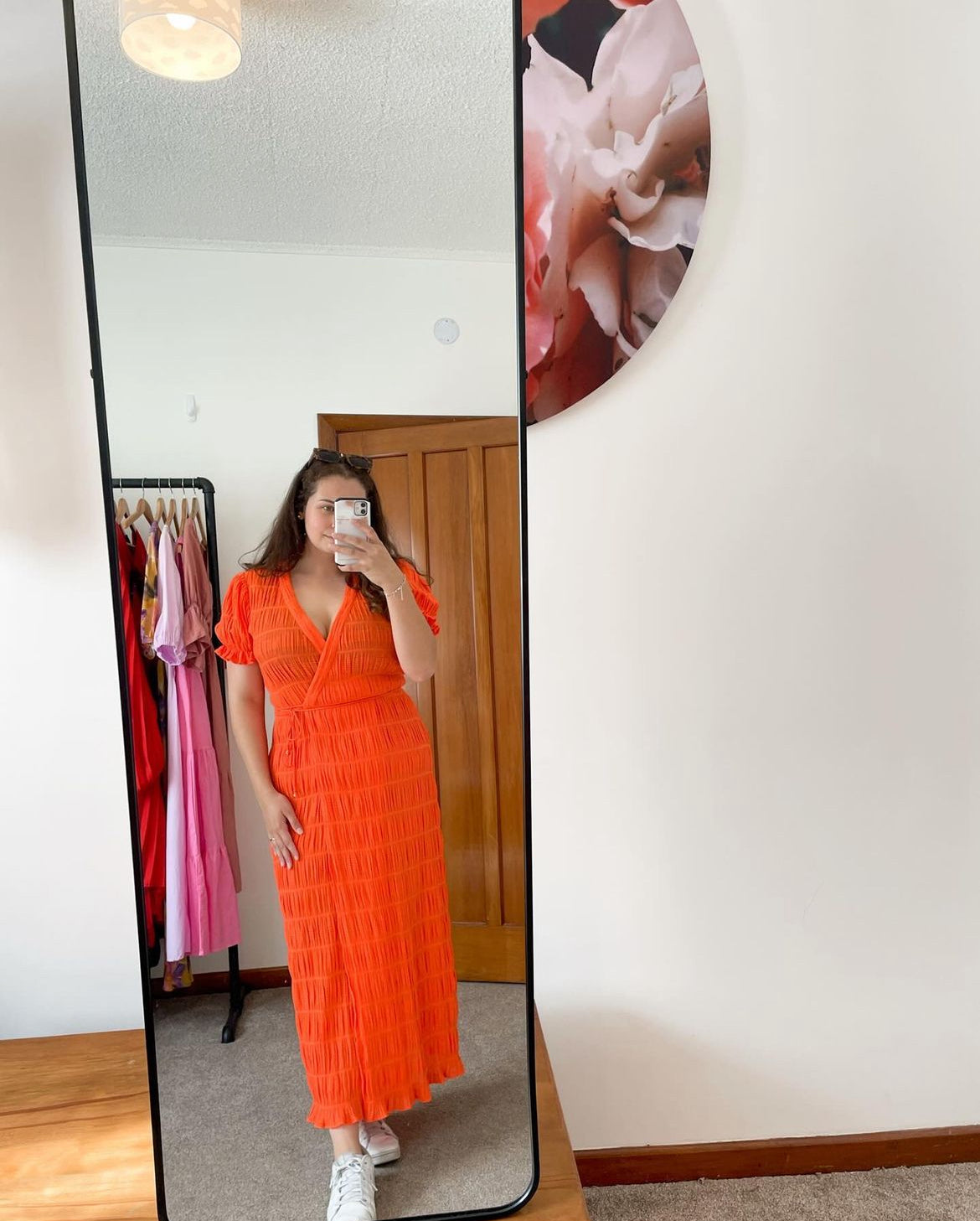 RUBY- Mirella short sleeve wrap Aperol Size 18