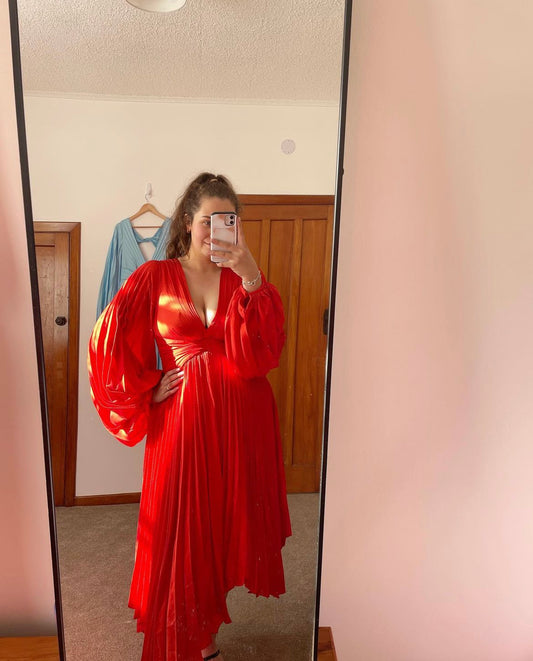 ACLER Palms Dress - Scarlet Red