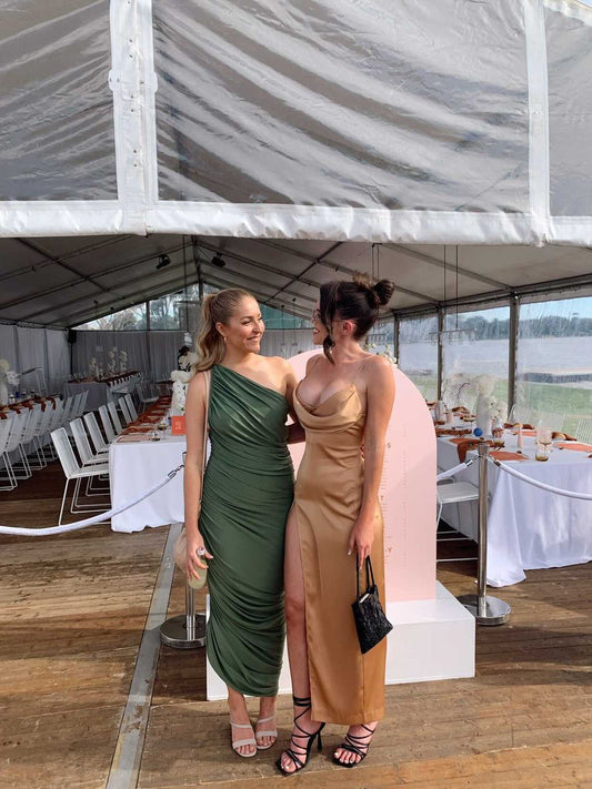 Norma Kamali - Diana Gown Khaki