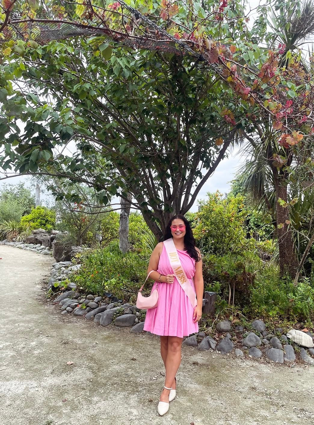 Aje - Abbey Twisted Mini Dress in Cerise Pink