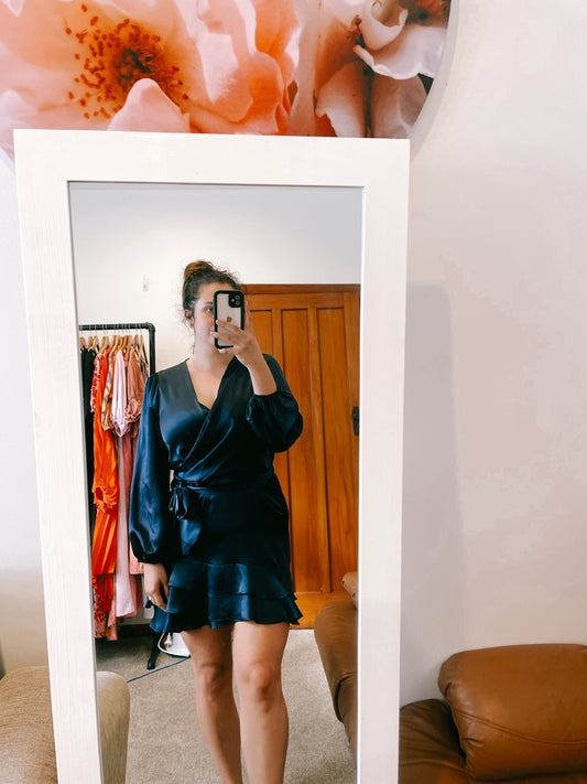SHEIKE- Navy blue mini