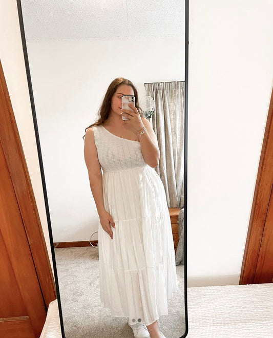Iris Maxi Dress one shoulder